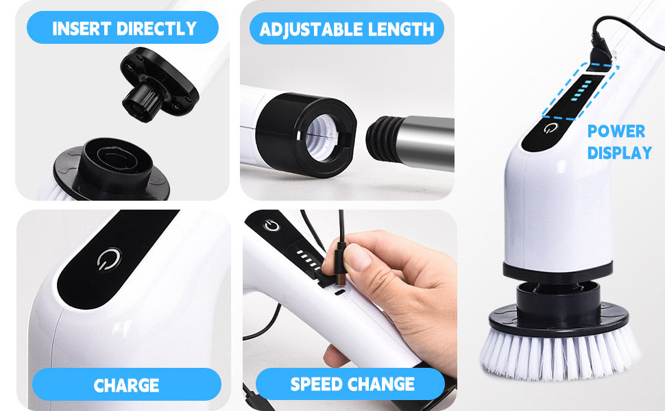 9-in-1 electric cleaning brush cleaning kitchen surface