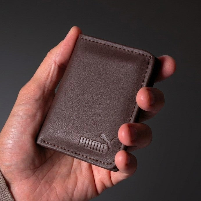Fashion Slim PU Wallet Card Holder For Men & Women | Compact Cash & Card Purse With ID Window